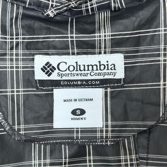 Columbia Windowpane Plaid Trench Hooded Rain Jacket- S - Picture 14 of 17